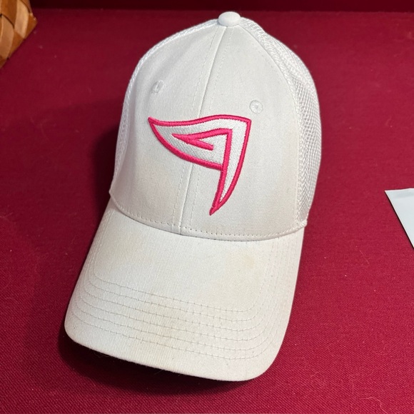 GOLF HAT pink Golf Flag Outdoor Cap Pink/White Q3 Tech Adjustable Hat Adjustable - Picture 1 of 8